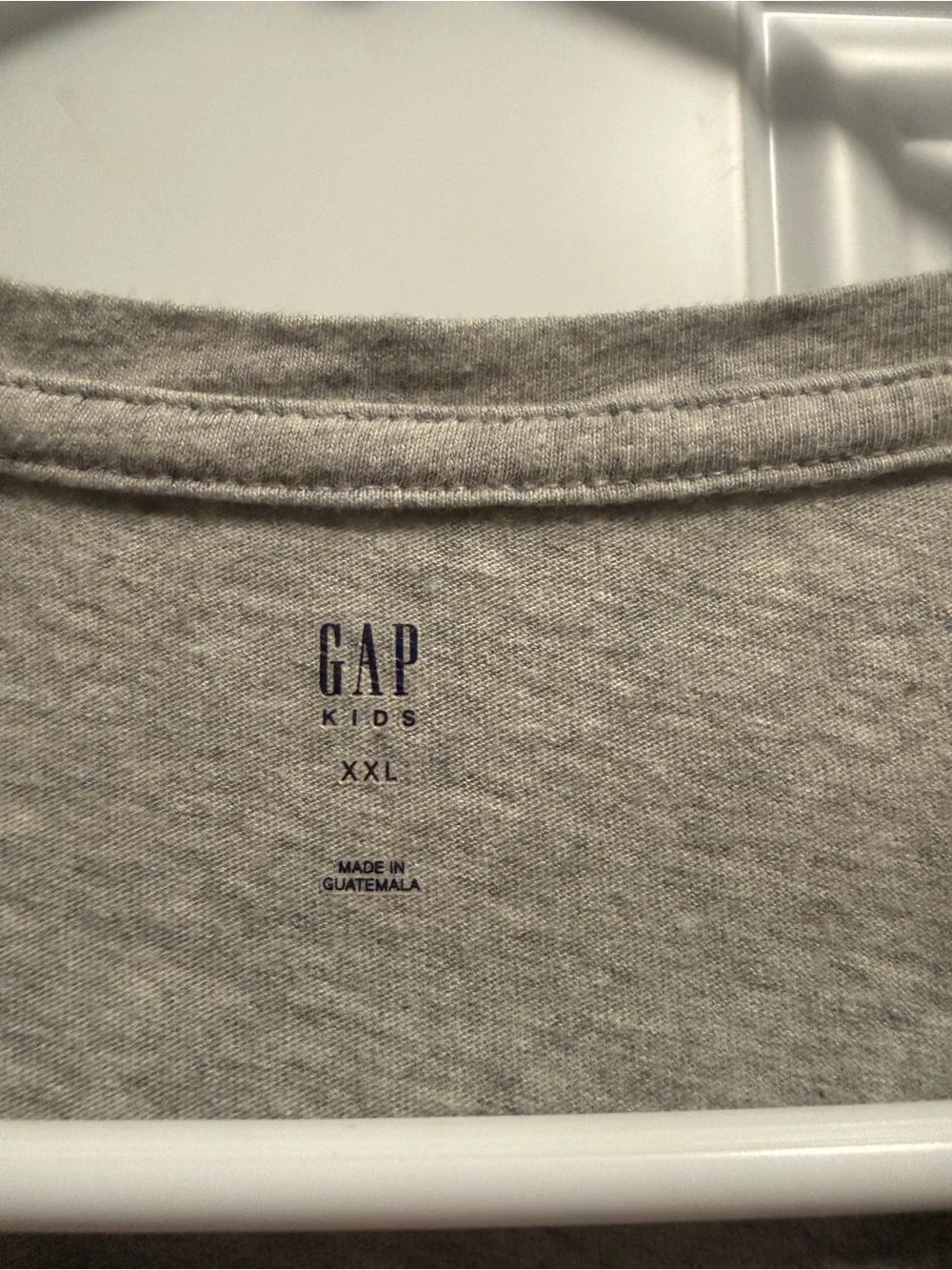 GAP Gray Long Sleeve Tee with Pastel Ombre Logo